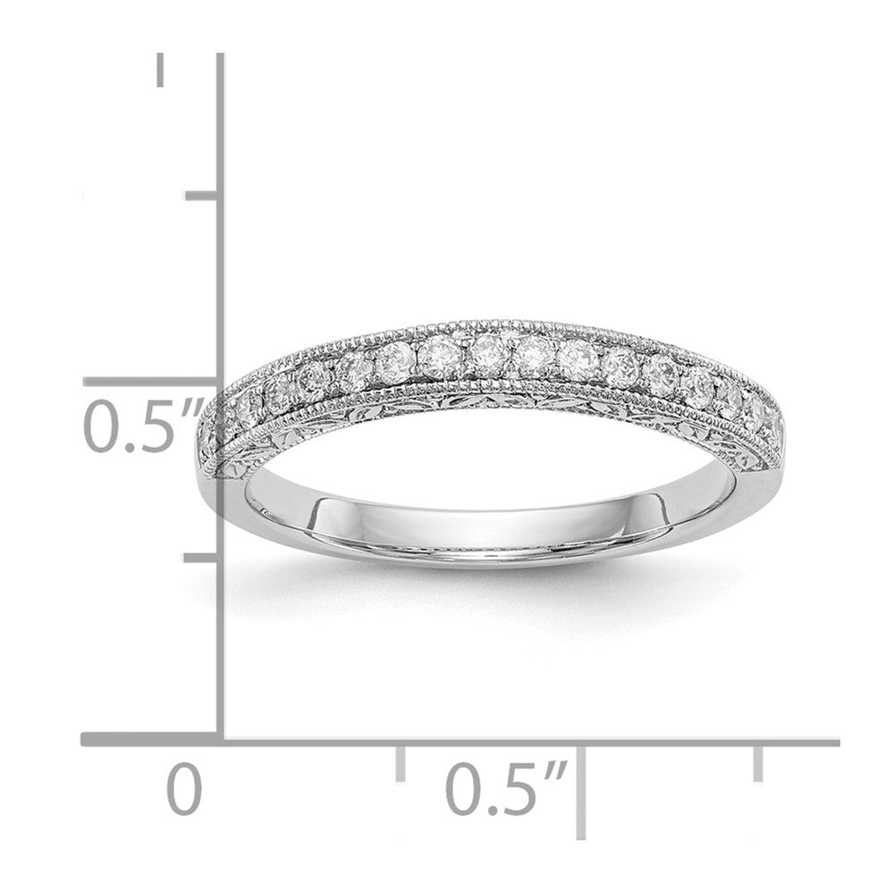 14k White Gold 1/5 carat Diamond Complete Wedding Band