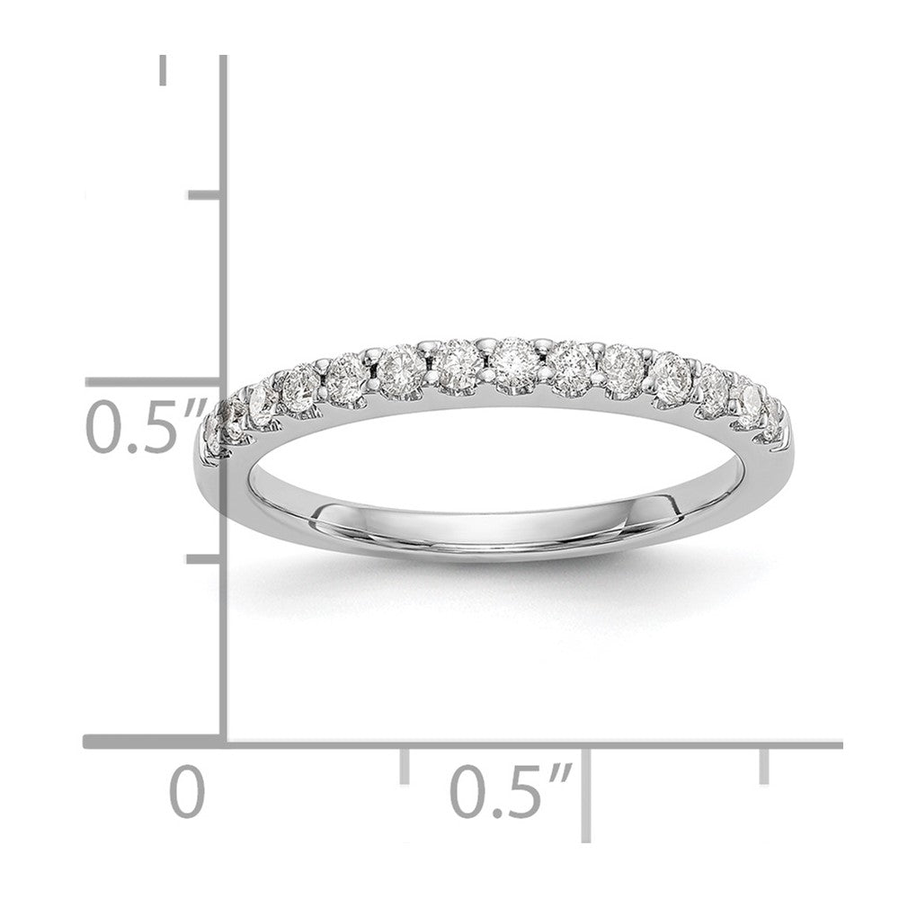 14k White Gold Diamond Wedding Band