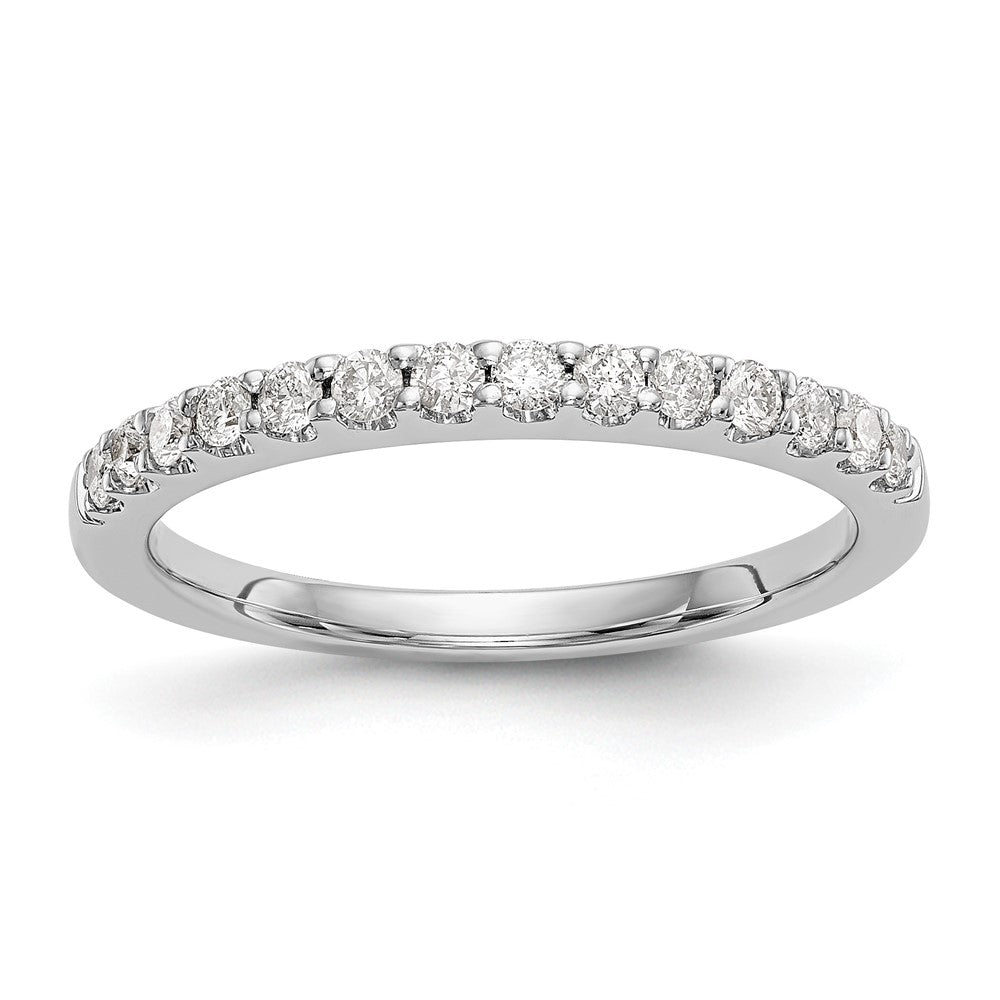 14k White Gold Diamond Wedding Band