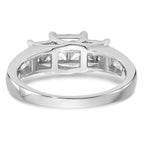 14K White Gold Complete Diamond Cluster Engagement Ring