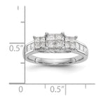 14K White Gold Complete Diamond Cluster Engagement Ring