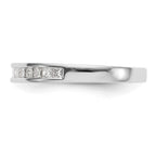 14k White Gold Channel-set 1/3 carat Princess Diamond Complete Wedding Band