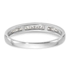 14k White Gold Channel-set 1/3 carat Princess Diamond Complete Wedding Band