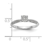 14K White Gold Complete Diamond Cluster Engagement Ring