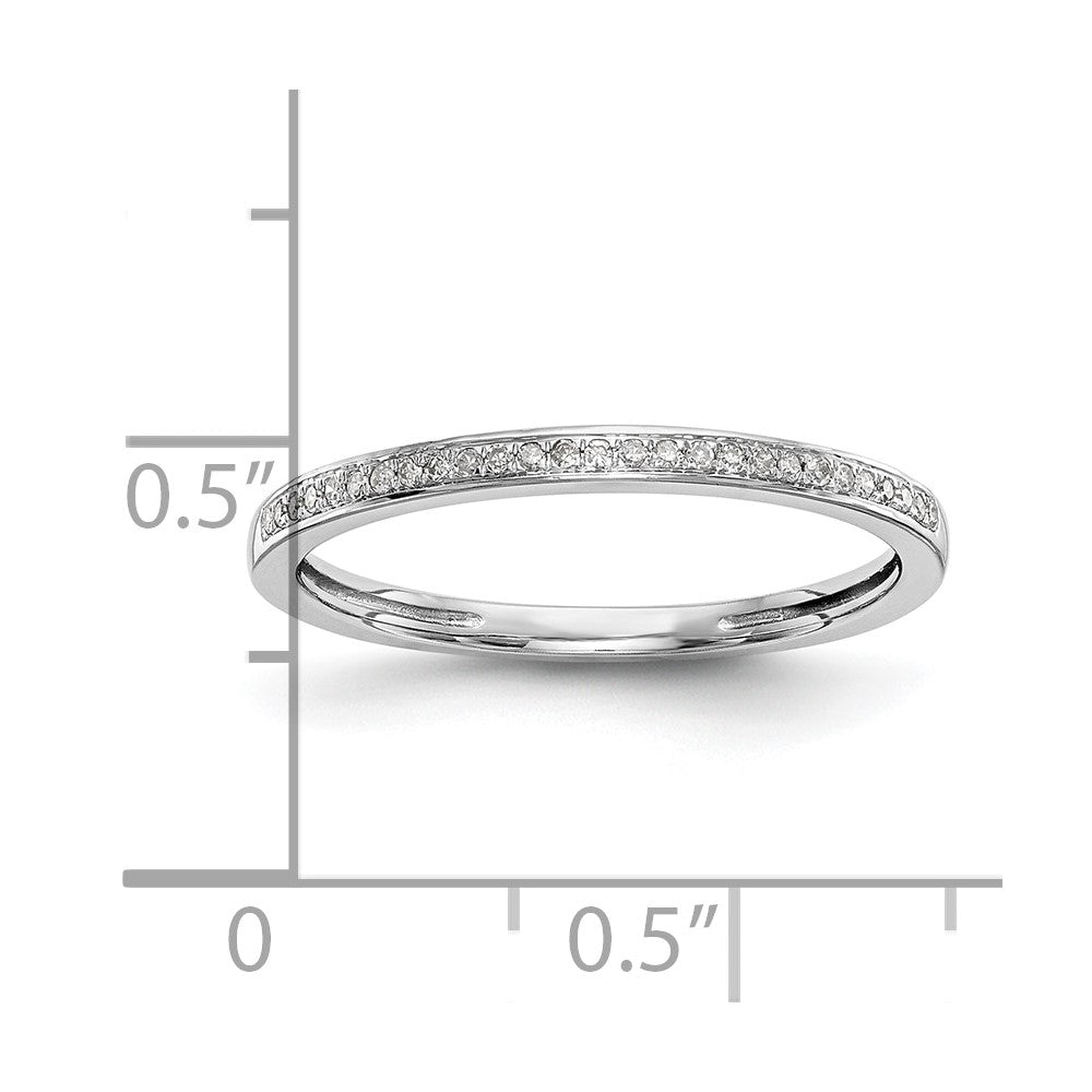14k White Gold 1/6 carat Diamond Set of 2 Complete Wedding Bands