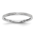 14k White Gold 1/6 carat Diamond Set of 2 Complete Wedding Bands