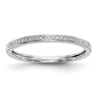 14k White Gold 1/6 carat Diamond Set of 2 Complete Wedding Bands