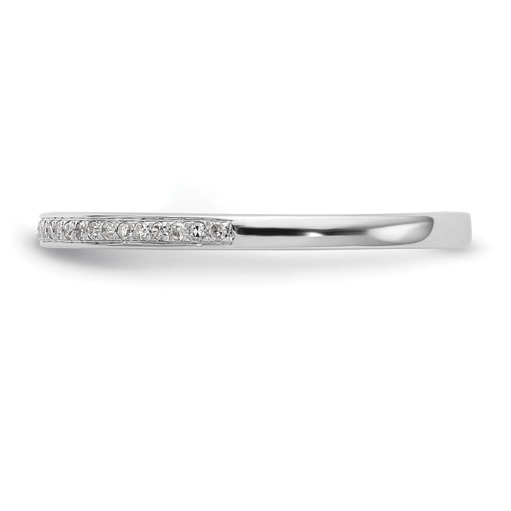 14k White Gold 1/6 carat Diamond Set of 2 Complete Wedding Bands