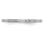 14k White Gold 1/6 carat Diamond Set of 2 Complete Wedding Bands