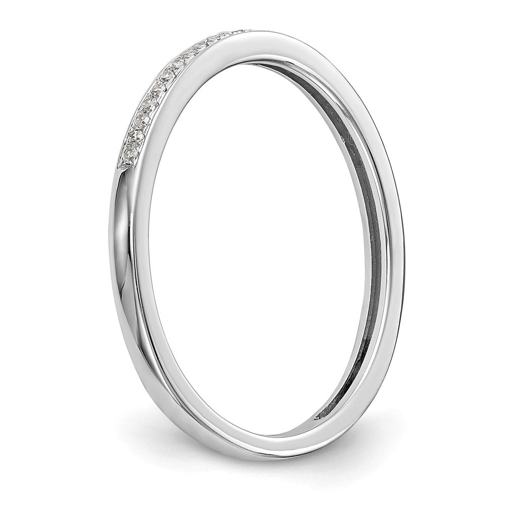 14k White Gold 1/6 carat Diamond Set of 2 Complete Wedding Bands