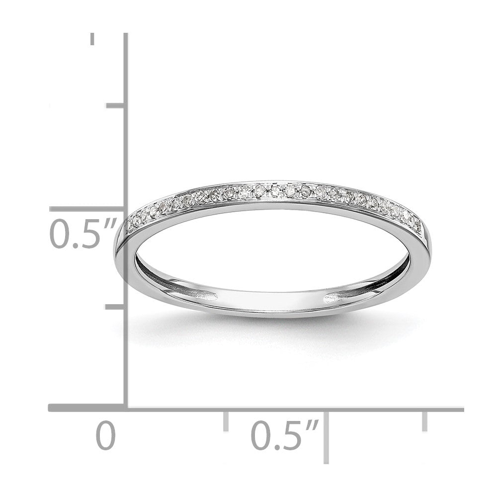 14k White Gold 1/6 carat Diamond Set of 2 Complete Wedding Bands