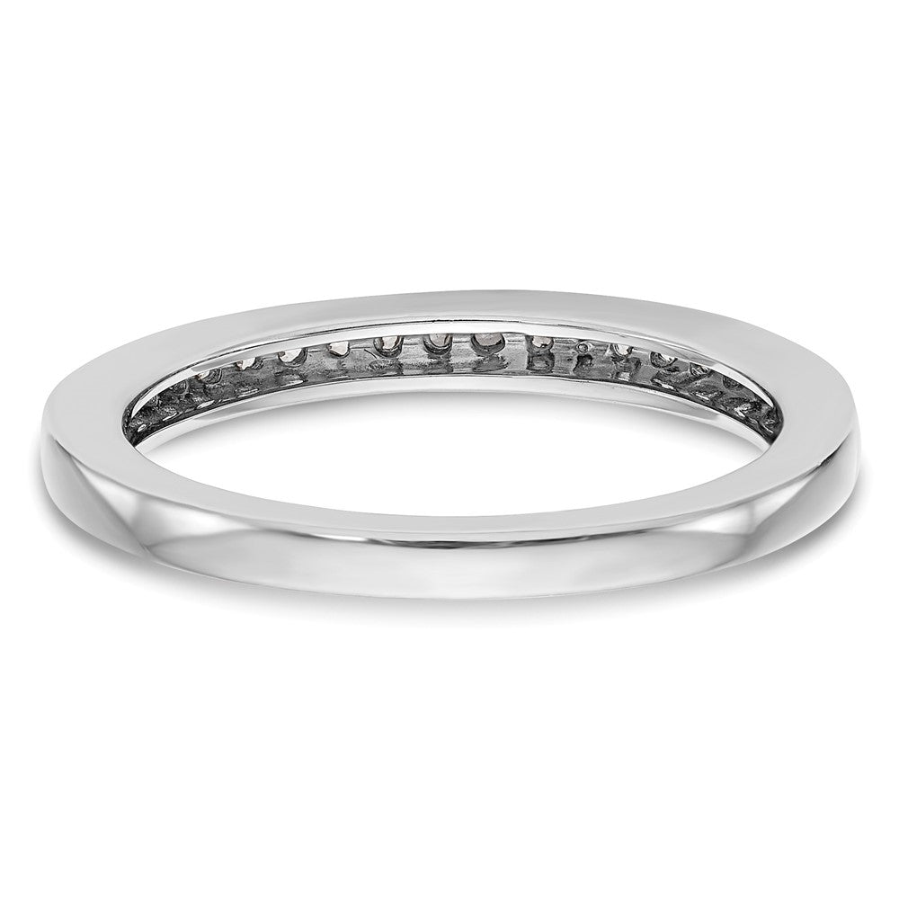 14K White Gold Diamond Wedding Band