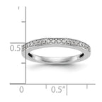 14K White Gold Diamond Wedding Band