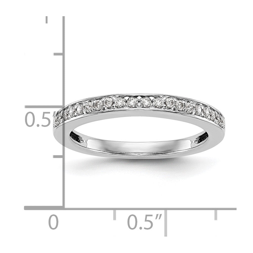 14K White Gold Diamond Wedding Band