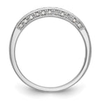 14k White Gold 1/6 carat Diamond Complete Wedding Band