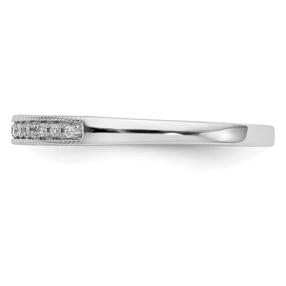 14k White Gold 1/6 carat Diamond Complete Wedding Band