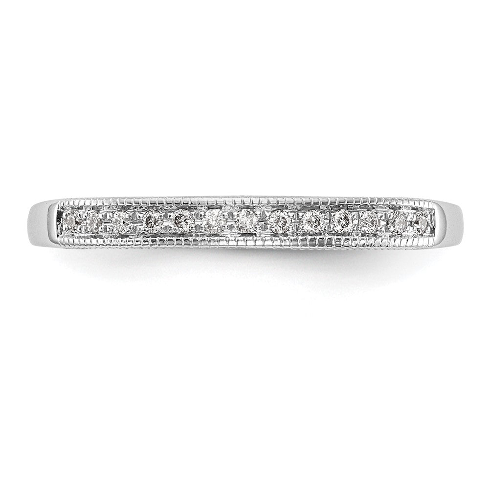 14k White Gold 1/6 carat Diamond Complete Wedding Band