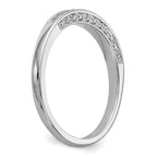 14k White Gold 1/6 carat Diamond Complete Wedding Band