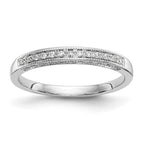 14k White Gold 1/6 carat Diamond Complete Wedding Band