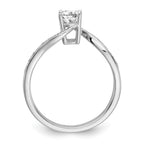 14k White Gold 5/8 carat Lab Grown Diamond VS/SI Complete By-Pass Engagement Ring