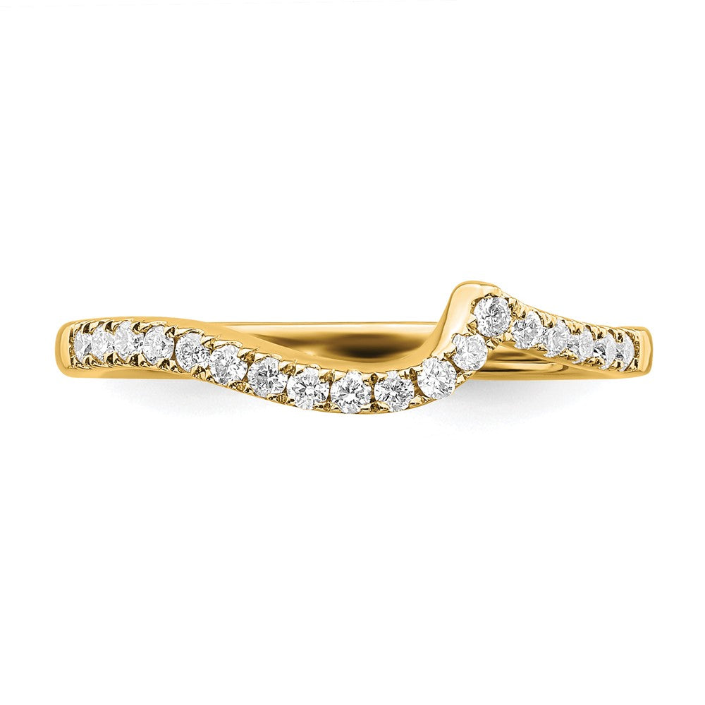 14k 1/5 carat Lab Grown Diamond VS/SI+ G+ Complete Contoured Wedding Band