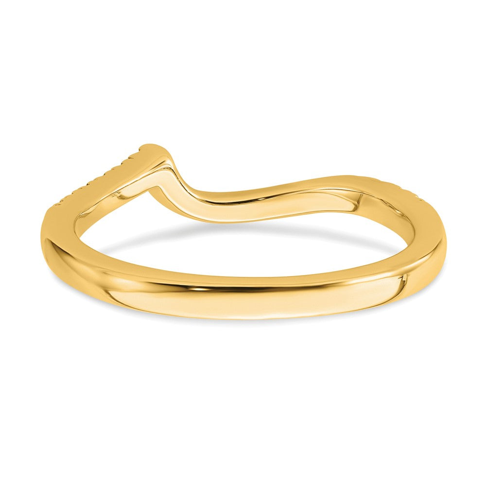 14k 1/5 carat Lab Grown Diamond VS/SI+ G+ Complete Contoured Wedding Band