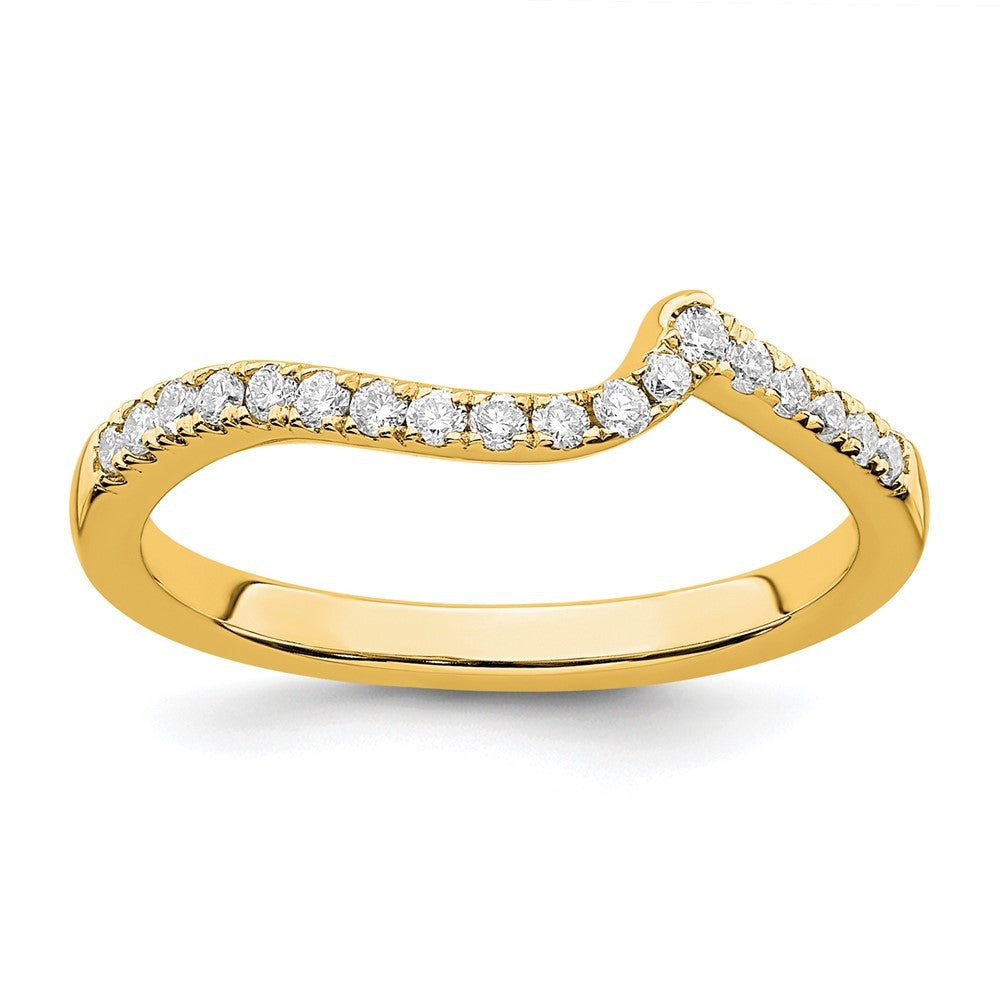 14k 1/5 carat Lab Grown Diamond VS/SI+ G+ Complete Contoured Wedding Band