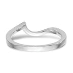 14k White Gold 1/5 carat Diamond Contoured Complete Wedding Band