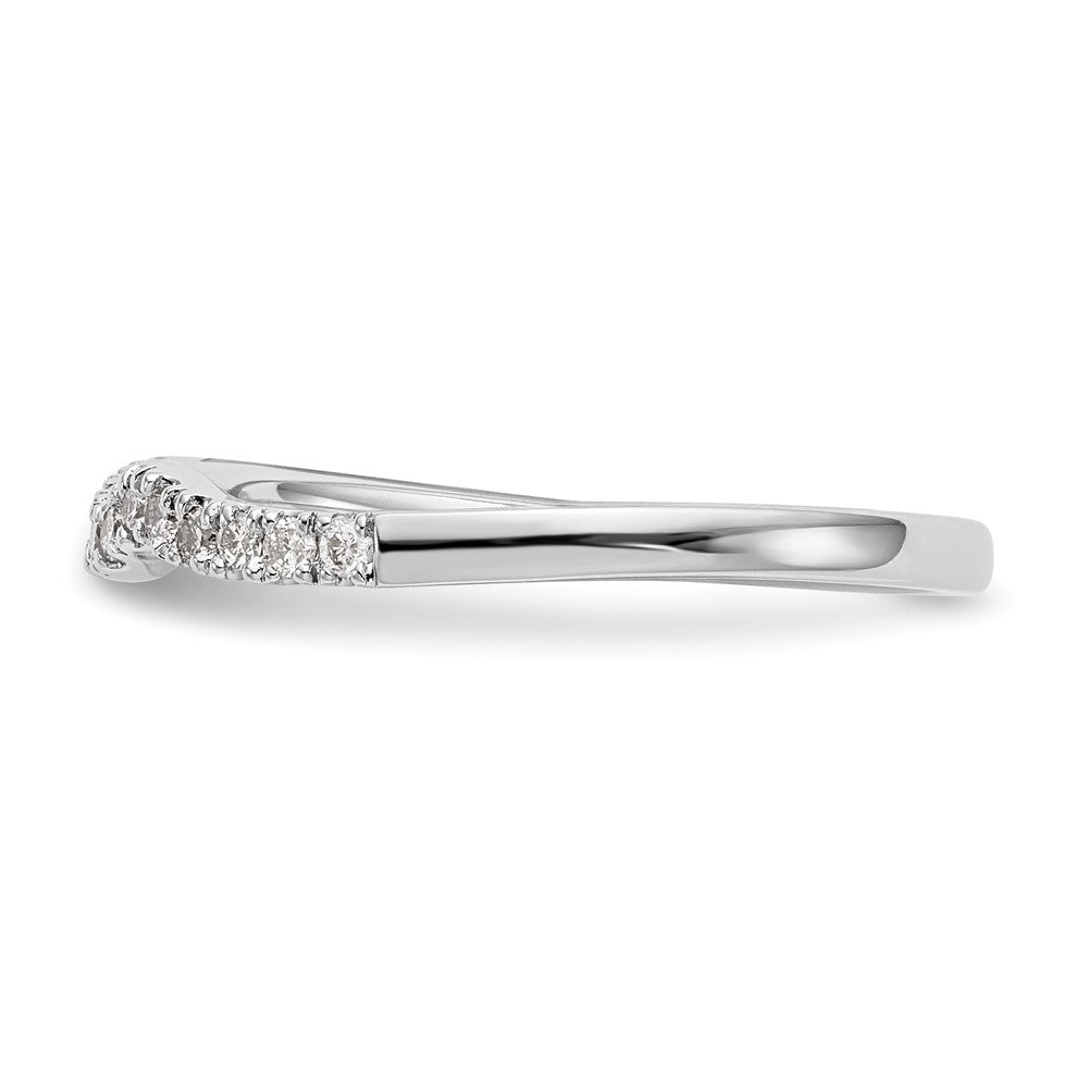 14k White Gold Diamond Wedding Band