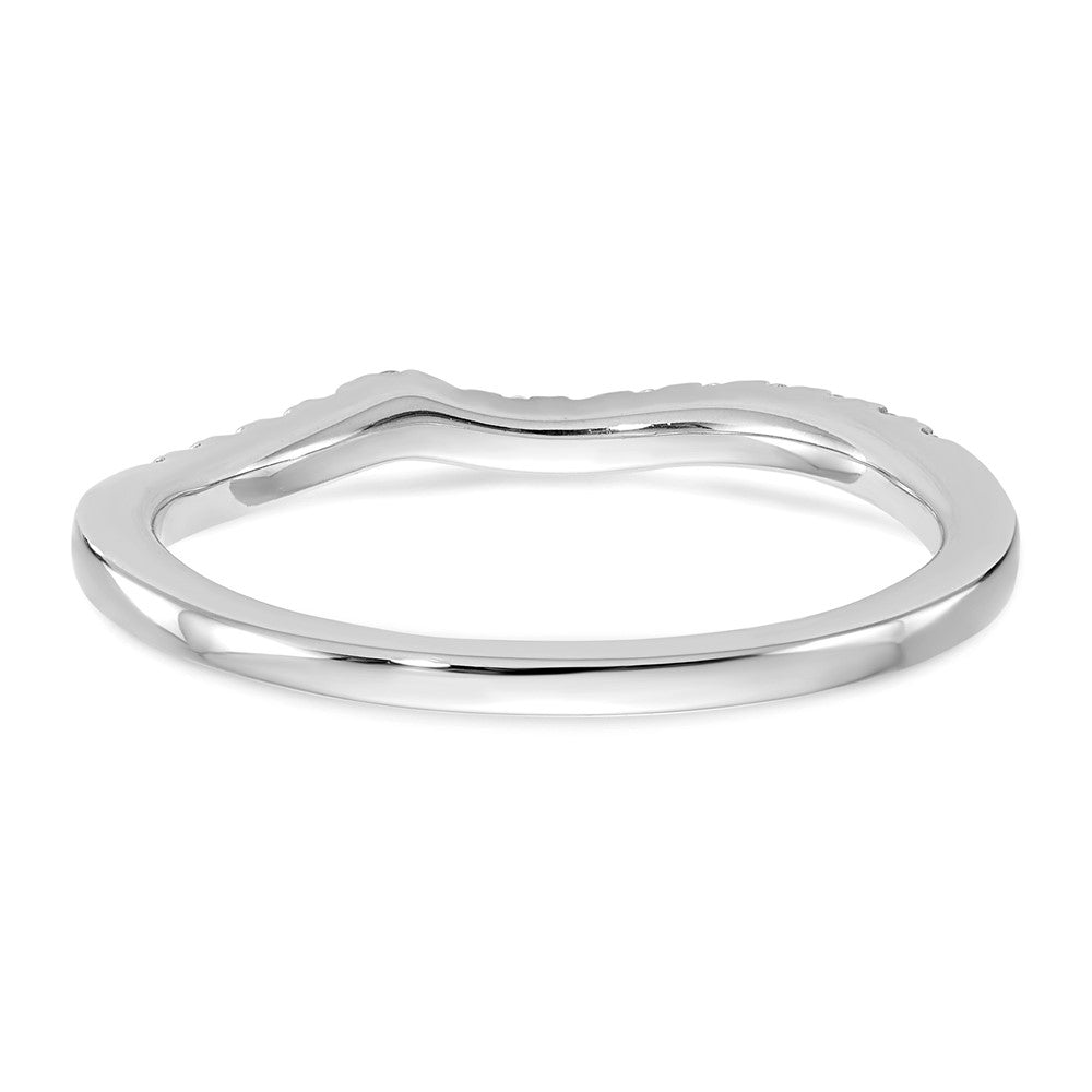 14k White Gold Diamond Wedding Band