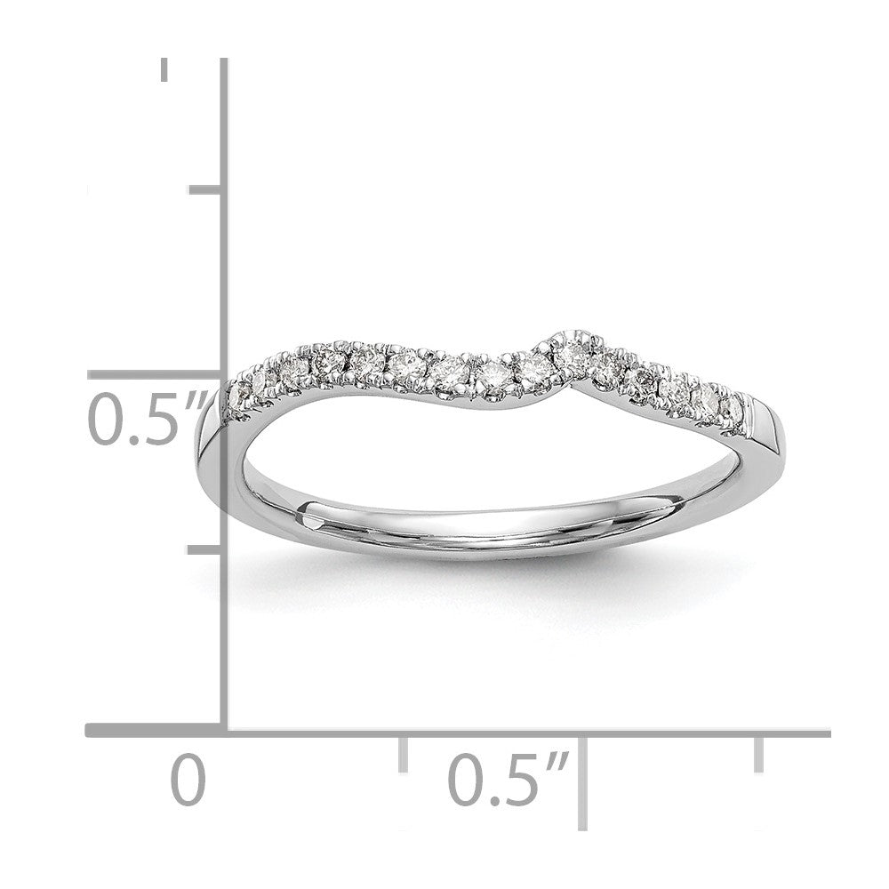 14k White Gold Diamond Wedding Band