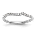 14k White Gold Diamond Wedding Band