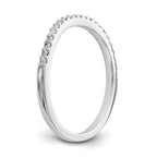 14k White Gold 1/5 carat Diamond Contoured Complete Wedding Band