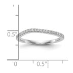 14k White Gold 1/5 carat Diamond Contoured Complete Wedding Band