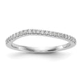 14k White Gold 1/5 carat Diamond Contoured Complete Wedding Band