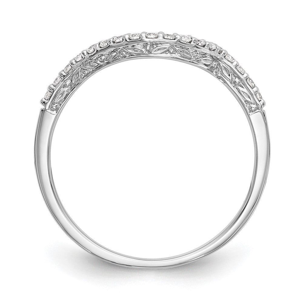 14K White Gold Diamond Wedding Band