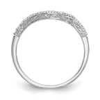 14K White Gold Diamond Wedding Band