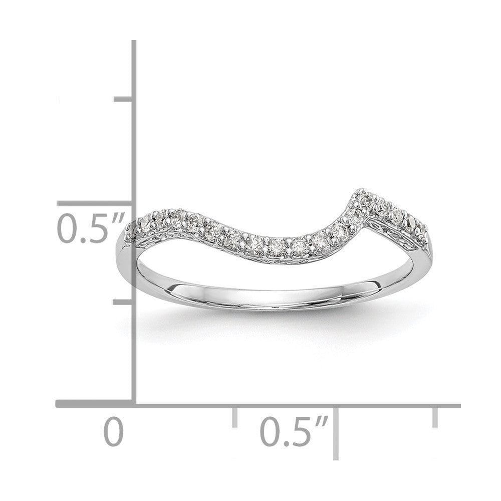 14K White Gold Diamond Wedding Band