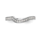 14k White Gold 1/5 carat Lab Grown Diamond VS/SI Complete Wedding Band