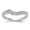 14k White Gold 1/5 carat Lab Grown Diamond VS/SI Complete Wedding Band