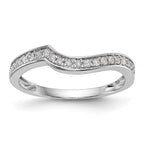 14k White Gold 1/5 carat Lab Grown Diamond VS/SI Complete Wedding Band