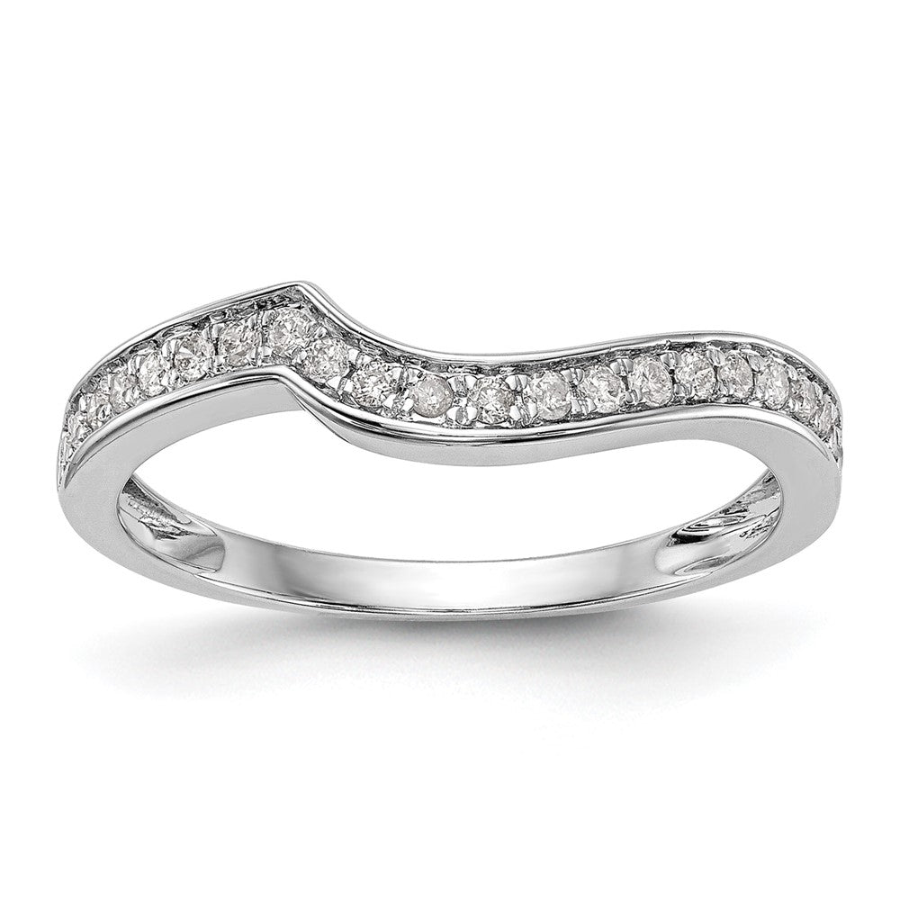 14k White Gold 1/5 carat Lab Grown Diamond VS/SI Complete Wedding Band