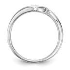 14k White Gold Polished Contoured Wedding Band