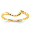 14k Yellow Gold Polished Contour Wedding Band