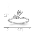 14k White Gold 1/20 carat Diamond Contoured Complete Wedding Band