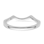 14k White Gold 1/6 carat Diamond Contoured Complete Wedding Band