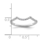 14k White Gold 1/6 carat Diamond Contoured Complete Wedding Band