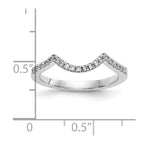 14k White Gold 1/5 carat Diamond Contoured Complete Wedding Band