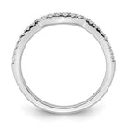 14k White Gold 1/5 carat Diamond Contoured Complete Wedding Band