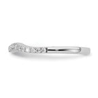 14k White Gold 1/5 carat Diamond Contoured Complete Wedding Band